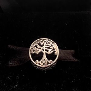 925 silver family tree charm